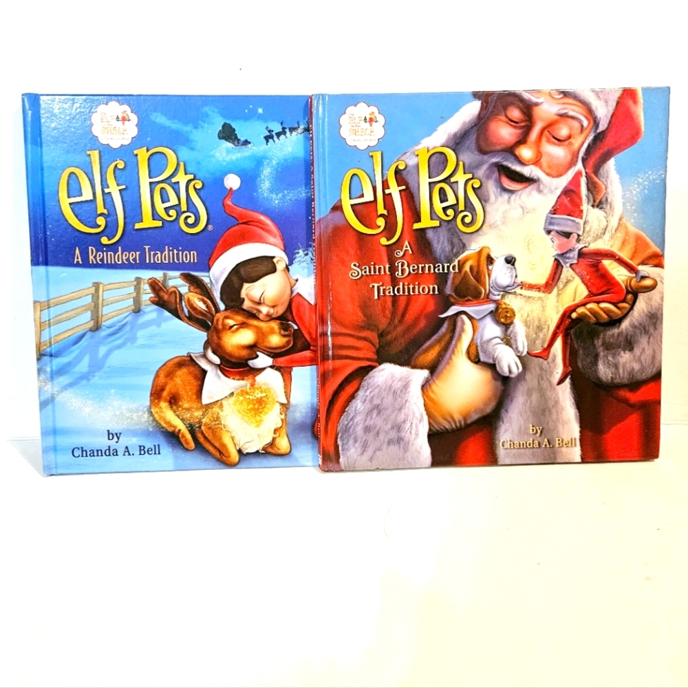 The Elf on the Shelf, A Christmas Tradition Reindeer & St. Bernard Pet B…